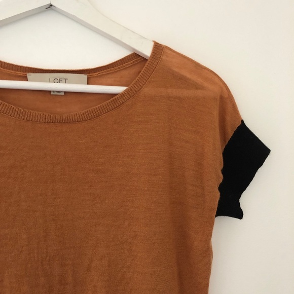 LOFT | Color Block Short Sleeve Sweater - Picture 2 of 4